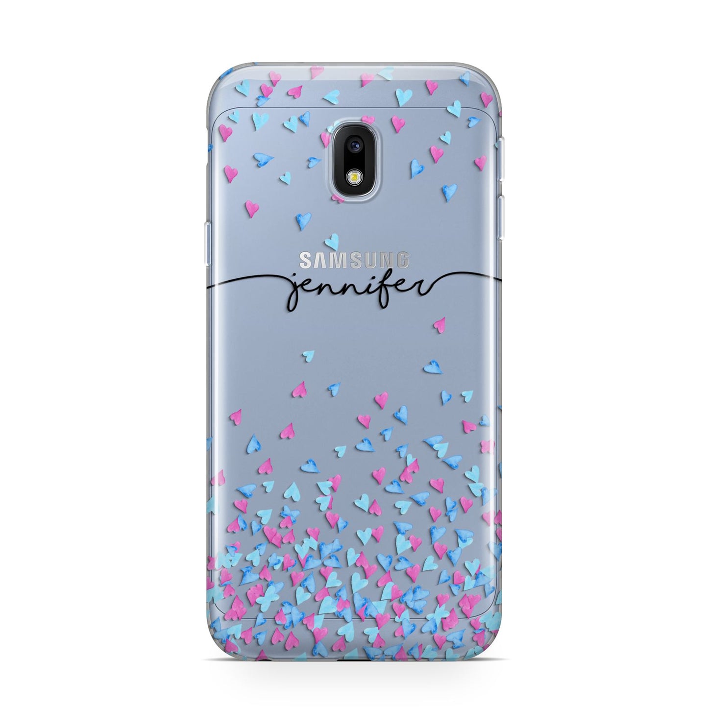 Personalised Confetti Hearts Samsung Galaxy J3 2017 Case