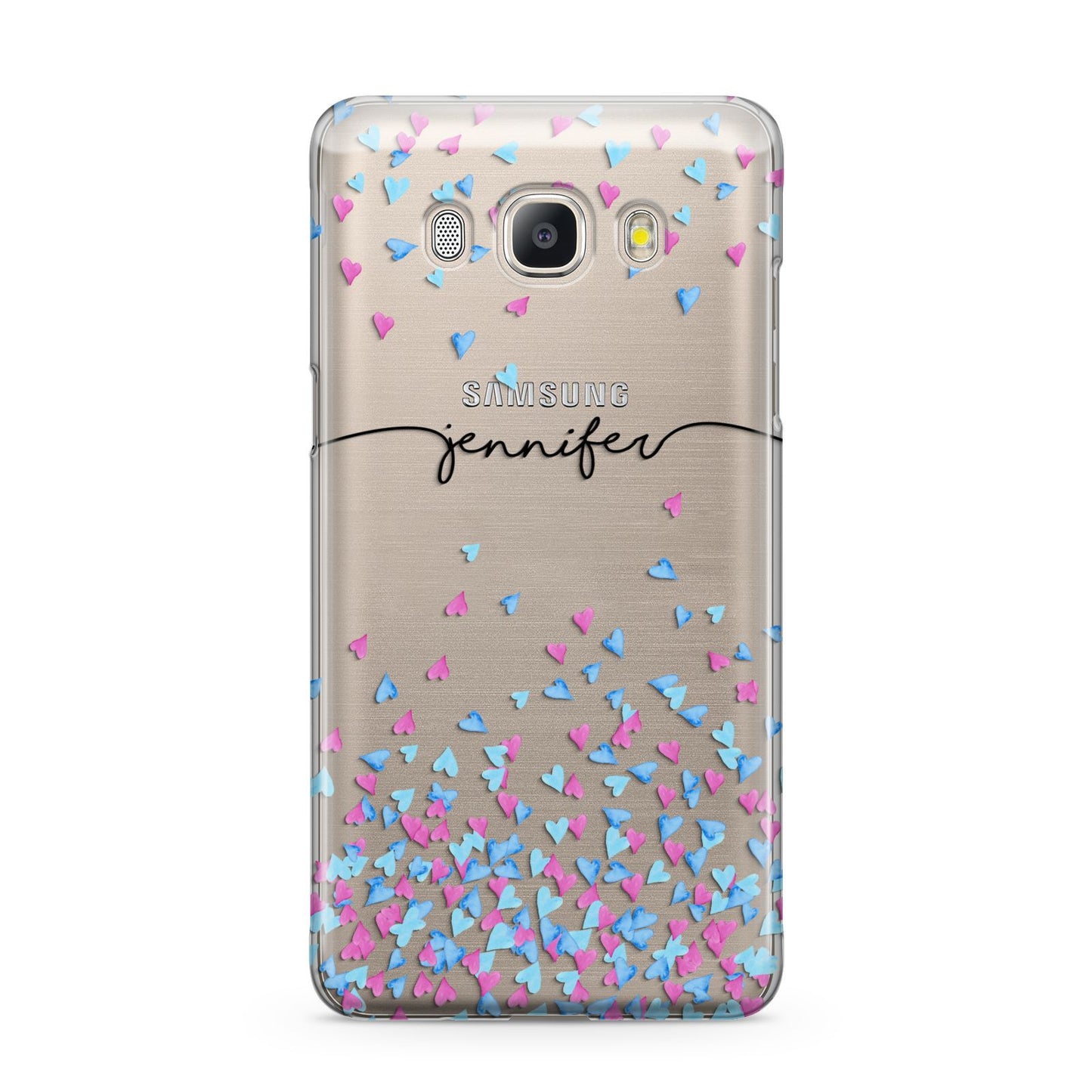 Personalised Confetti Hearts Samsung Galaxy J5 2016 Case