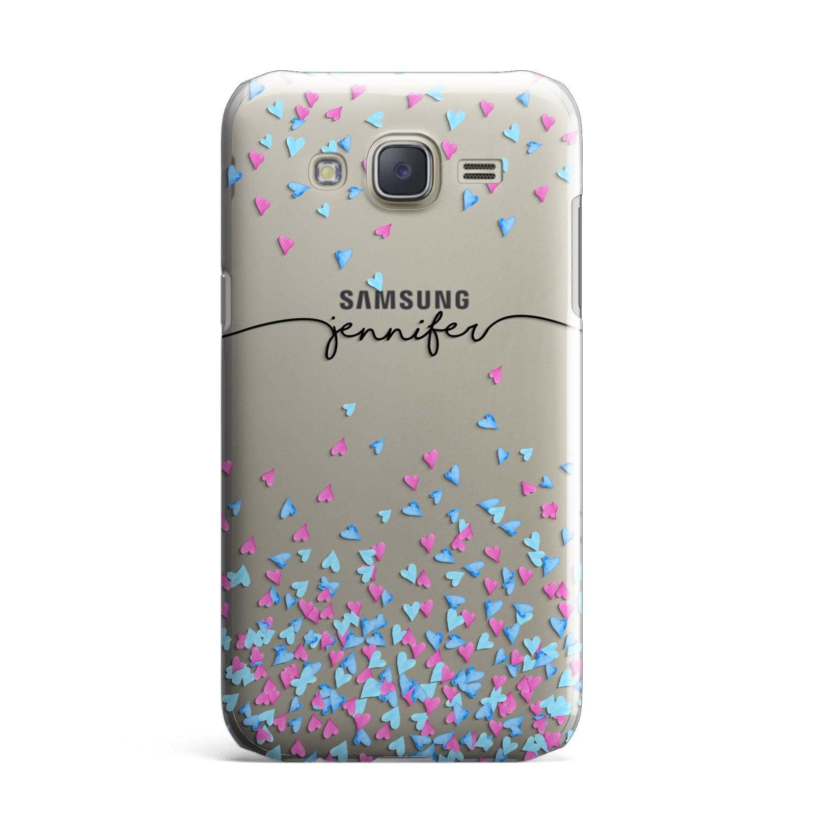 Personalised Confetti Hearts Samsung Galaxy J7 Case