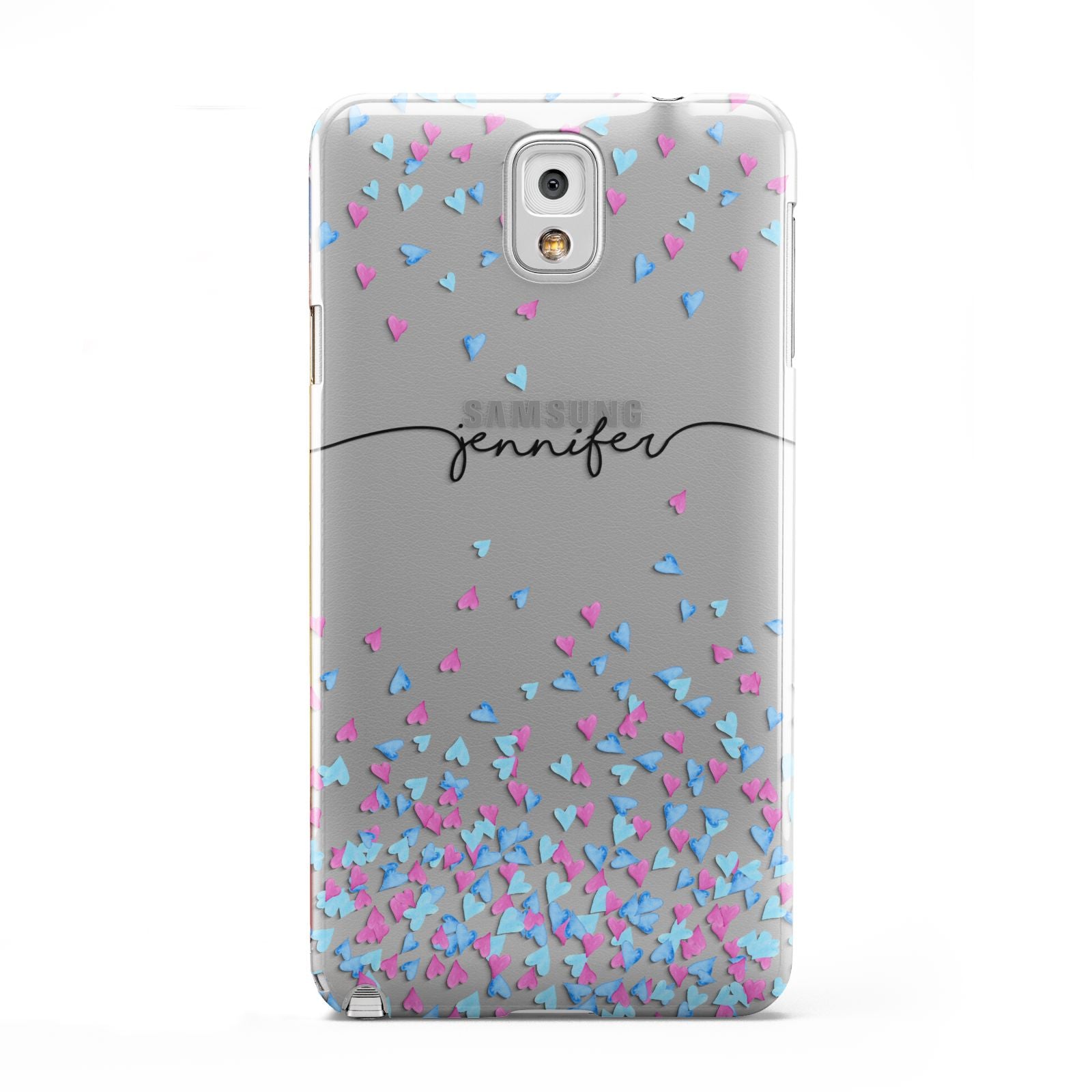 Personalised Confetti Hearts Samsung Galaxy Note 3 Case