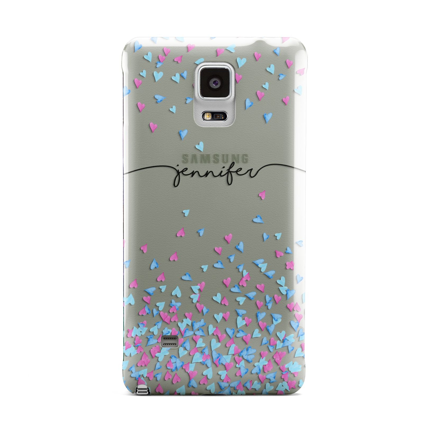 Personalised Confetti Hearts Samsung Galaxy Note 4 Case