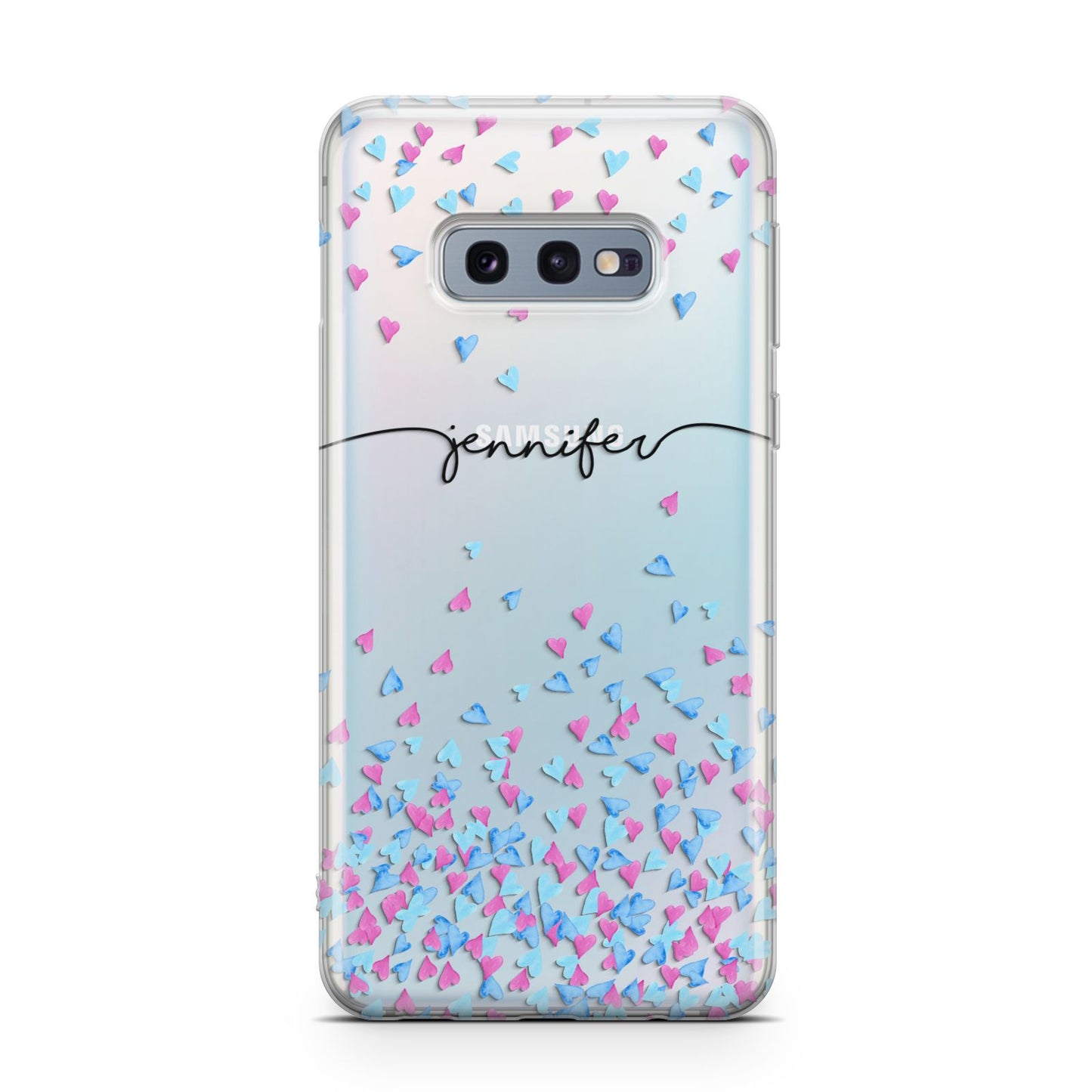 Personalised Confetti Hearts Samsung Galaxy S10E Case