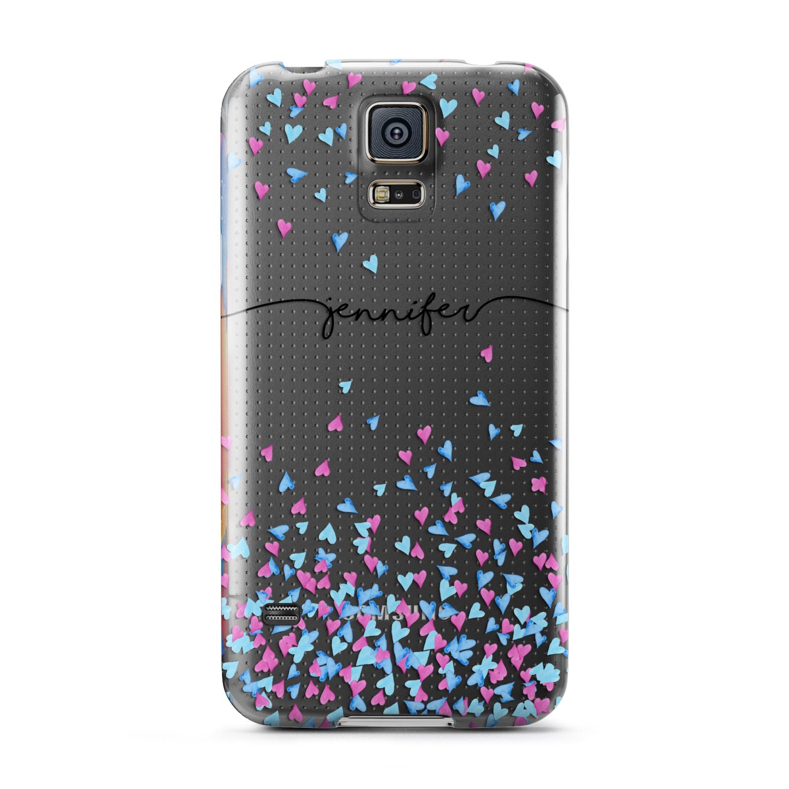 Personalised Confetti Hearts Samsung Galaxy S5 Case