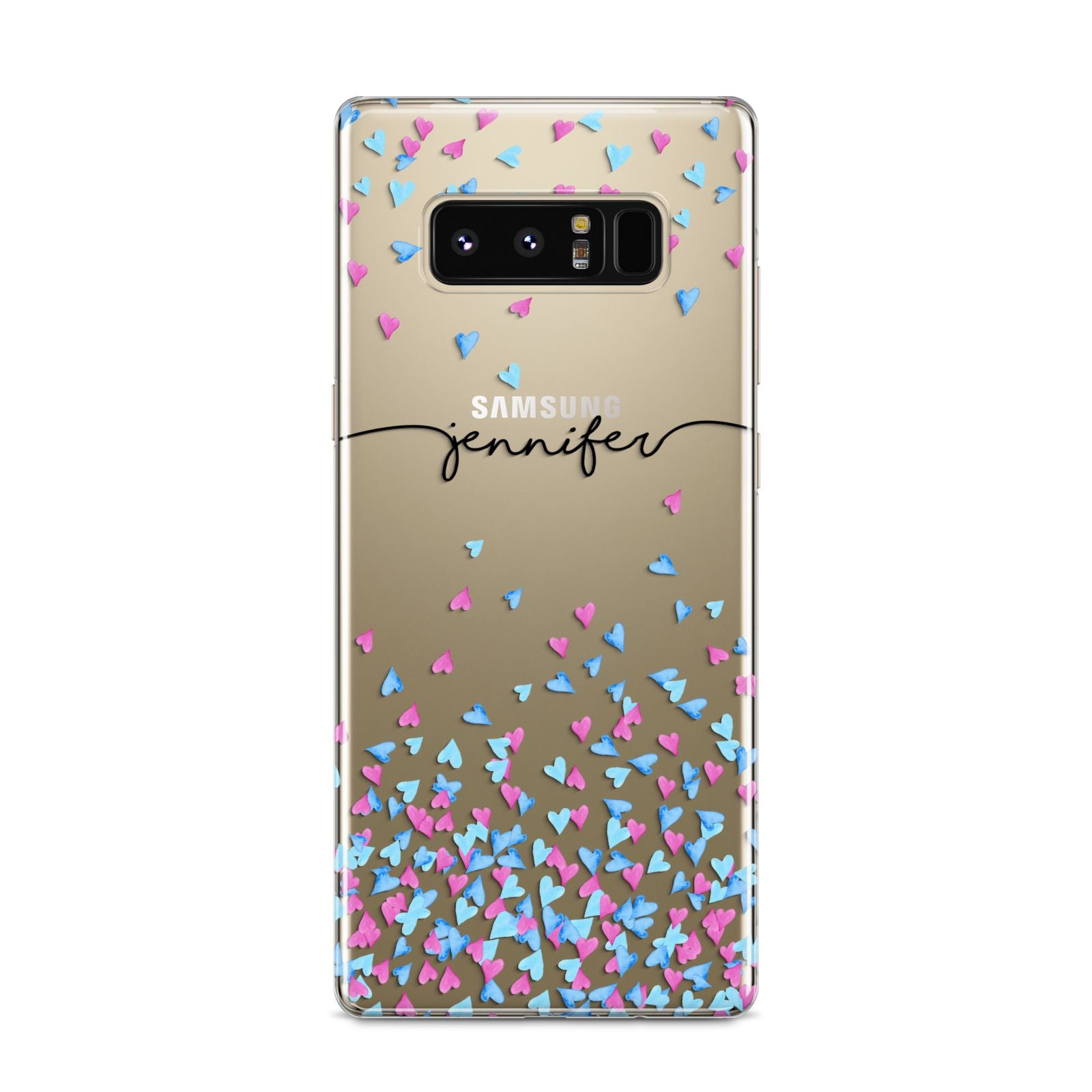 Personalised Confetti Hearts Samsung Galaxy S8 Case