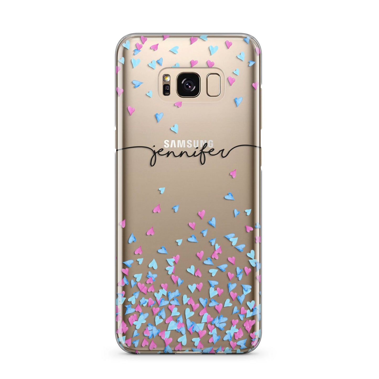 Personalised Confetti Hearts Samsung Galaxy S8 Plus Case