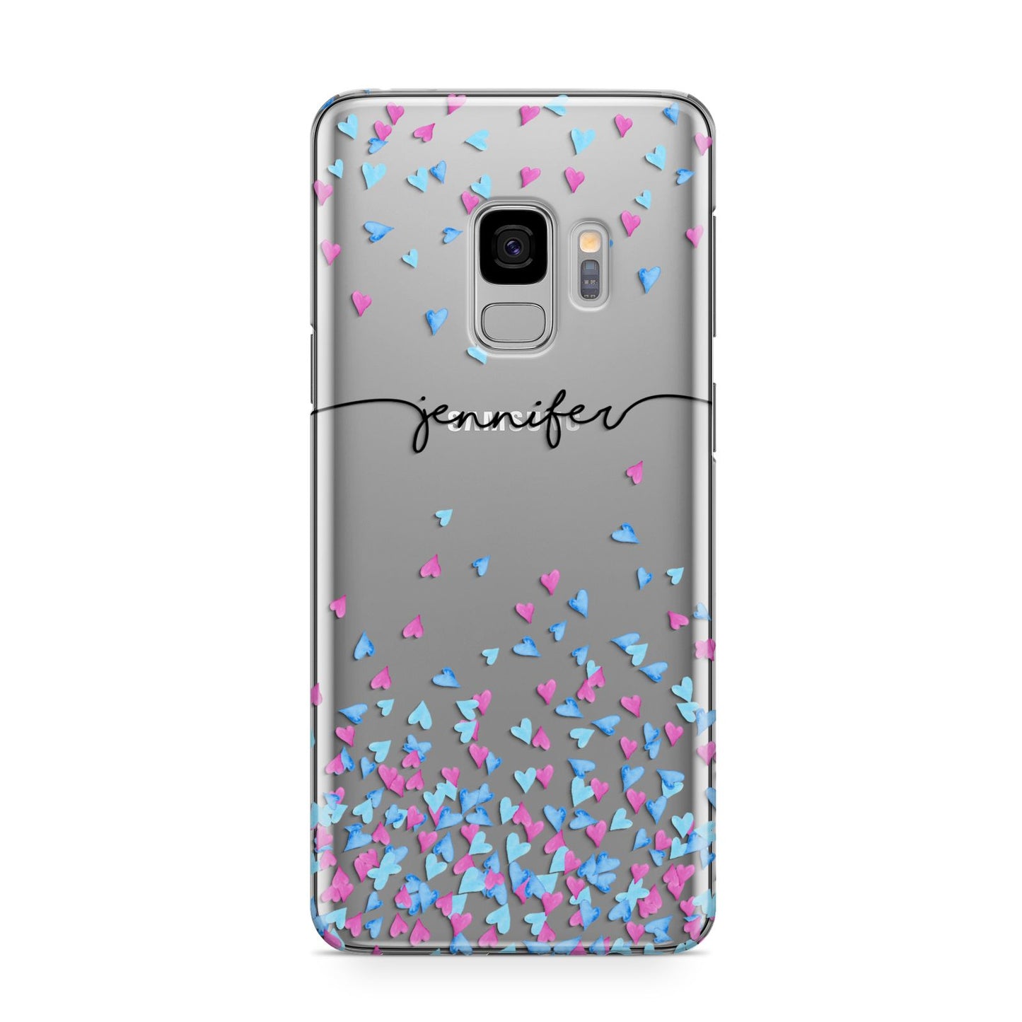 Personalised Confetti Hearts Samsung Galaxy S9 Case