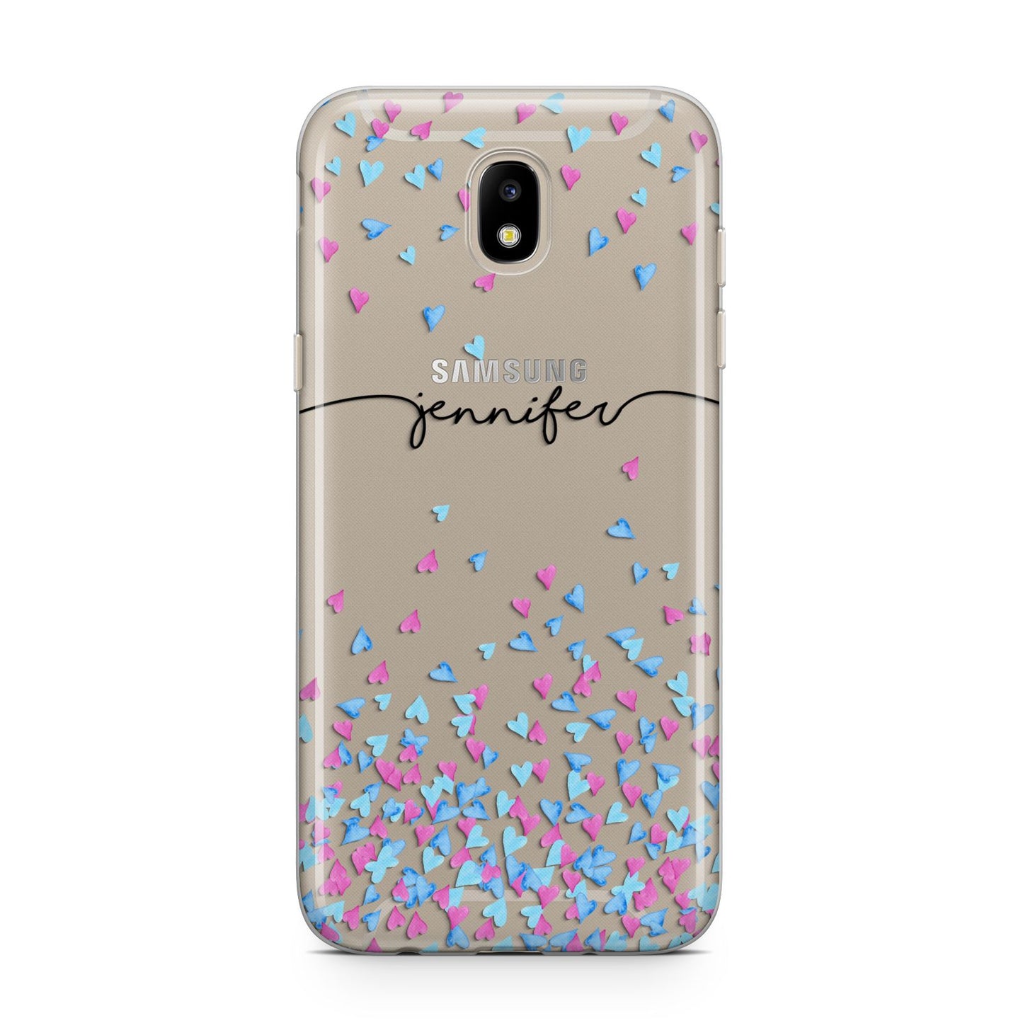 Personalised Confetti Hearts Samsung J5 2017 Case