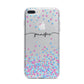 Personalised Confetti Hearts iPhone 7 Plus Bumper Case on Silver iPhone
