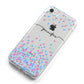 Personalised Confetti Hearts iPhone 8 Bumper Case on Silver iPhone Alternative Image