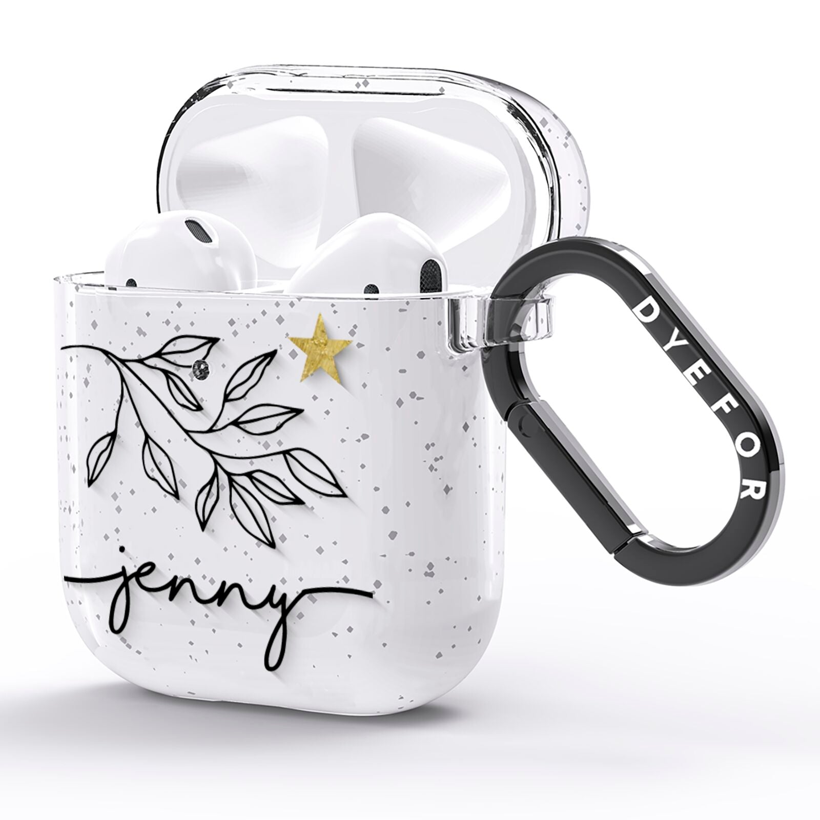 Personalised Constellation AirPods Glitter Case Side Image
