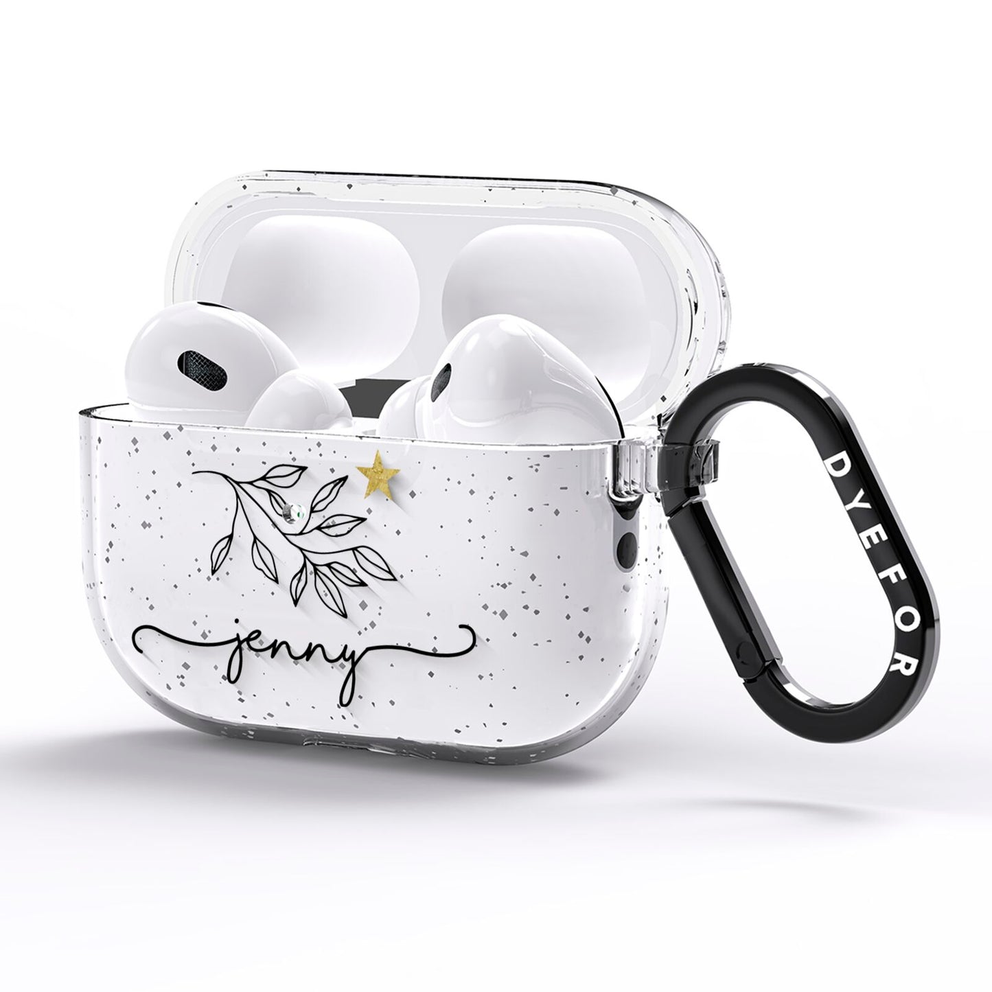 Personalised Constellation AirPods Pro Glitter Case Side Image