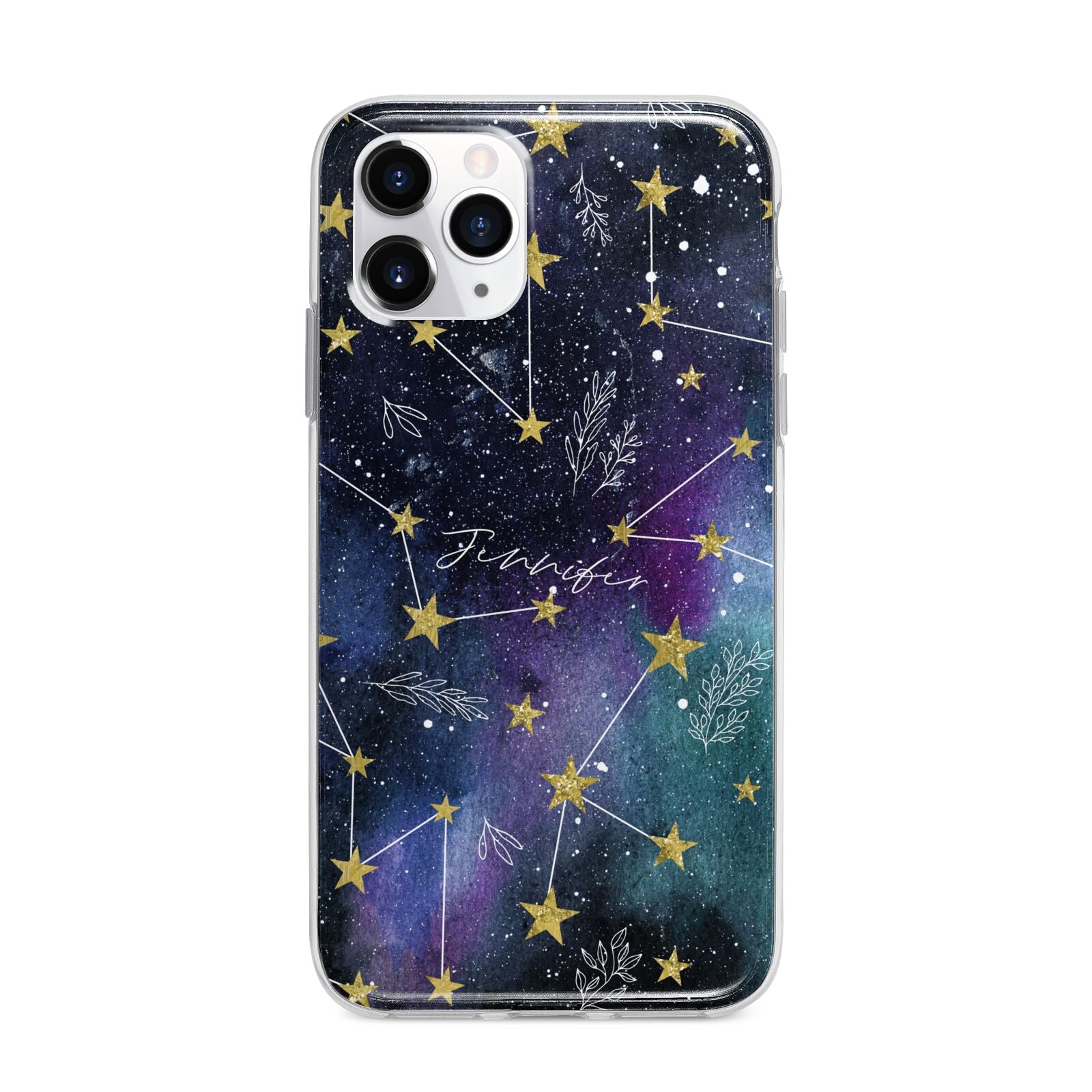 Personalised Constellation Apple iPhone 11 Pro Max in Silver with Bumper Case