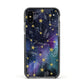 Personalised Constellation Apple iPhone Xs Impact Case Black Edge on Black Phone