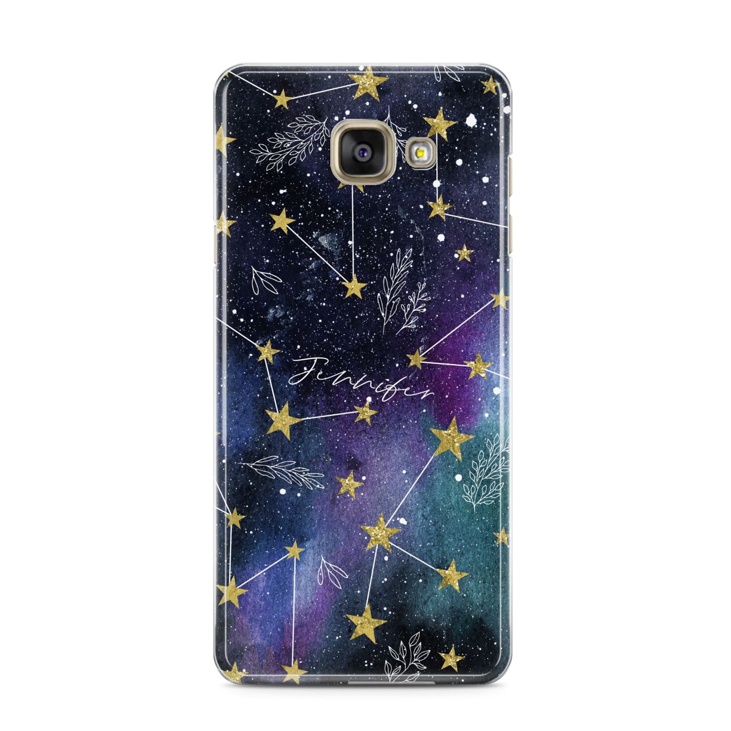 Personalised Constellation Samsung Galaxy A3 2016 Case on gold phone