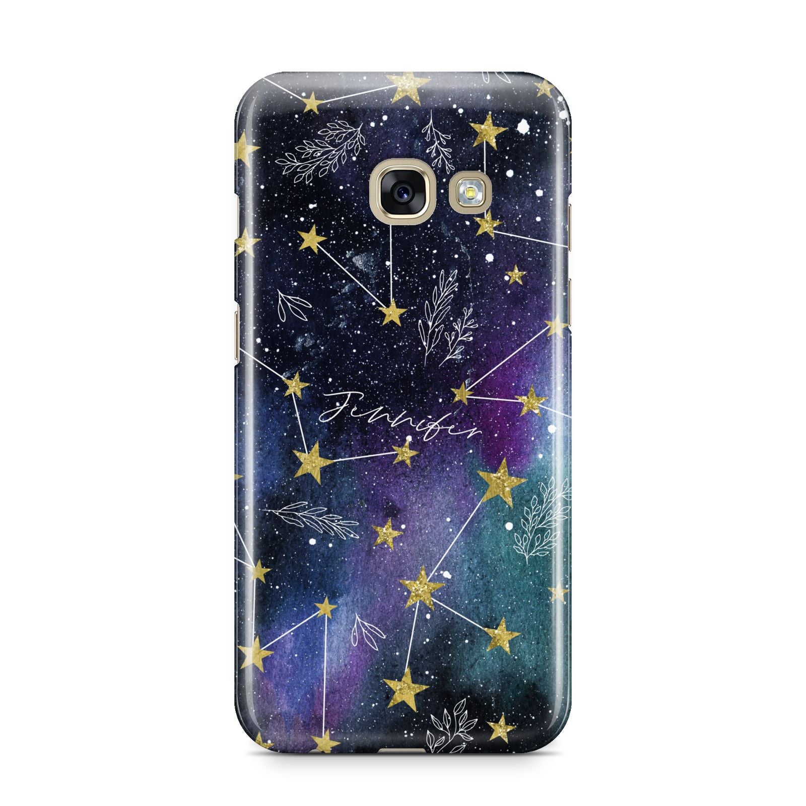 Personalised Constellation Samsung Galaxy A3 2017 Case on gold phone