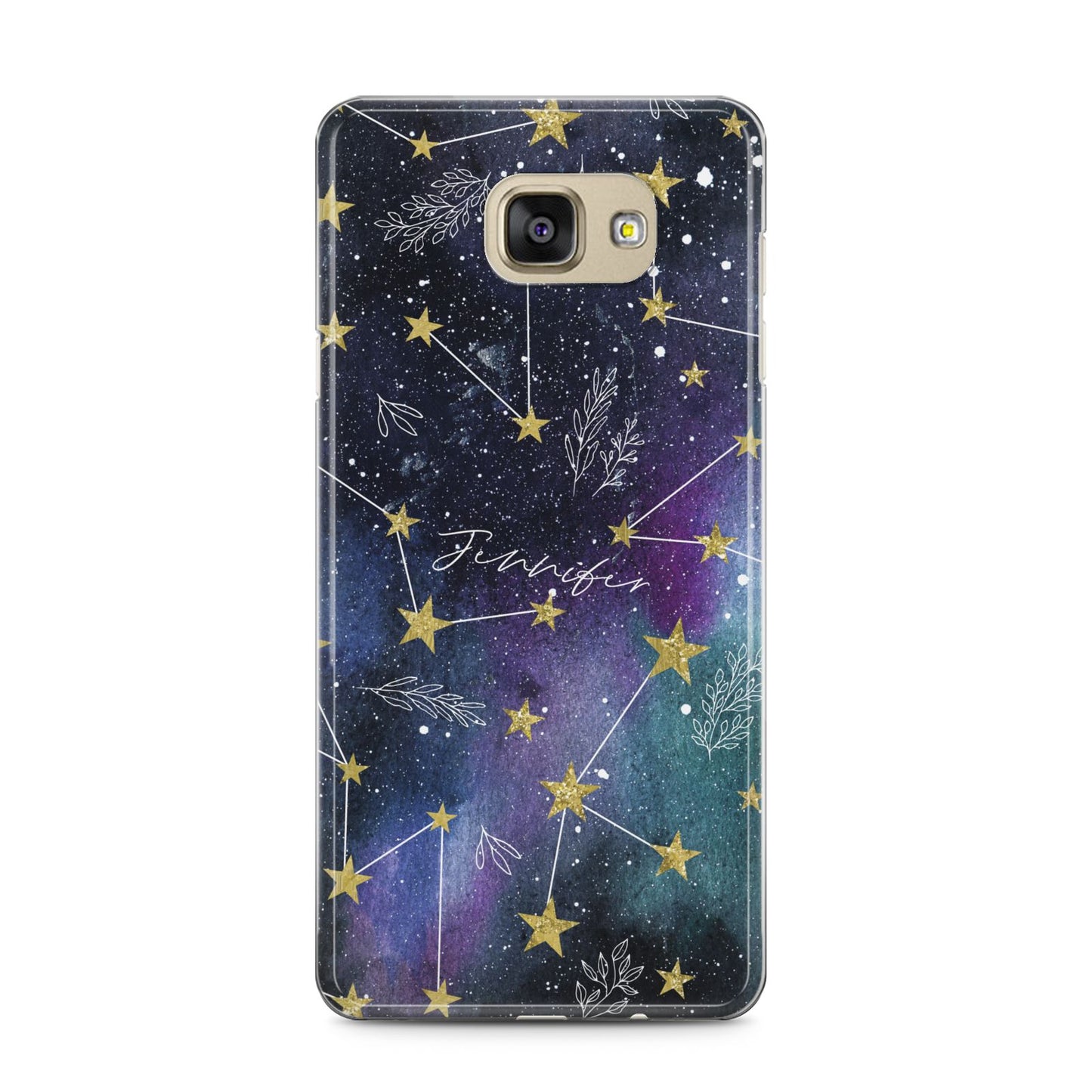 Personalised Constellation Samsung Galaxy A5 2016 Case on gold phone