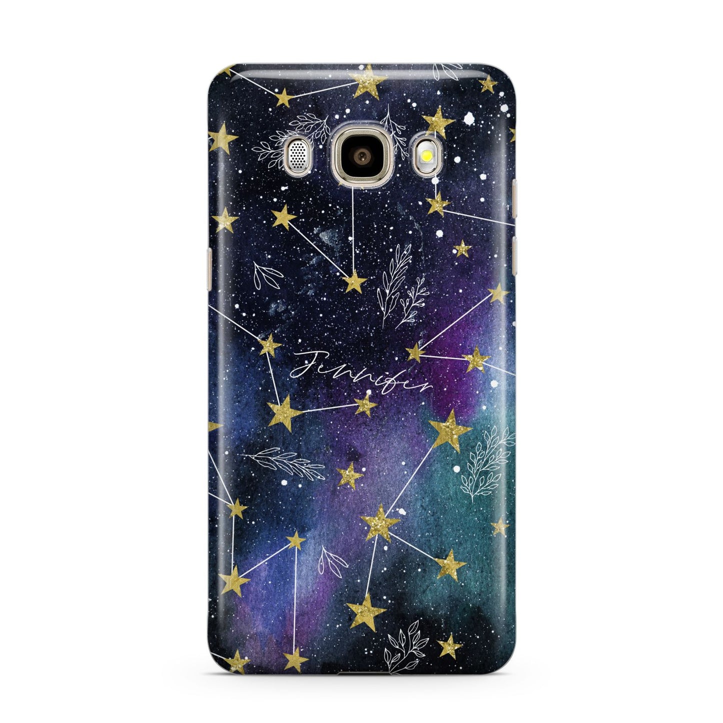 Personalised Constellation Samsung Galaxy J7 2016 Case on gold phone