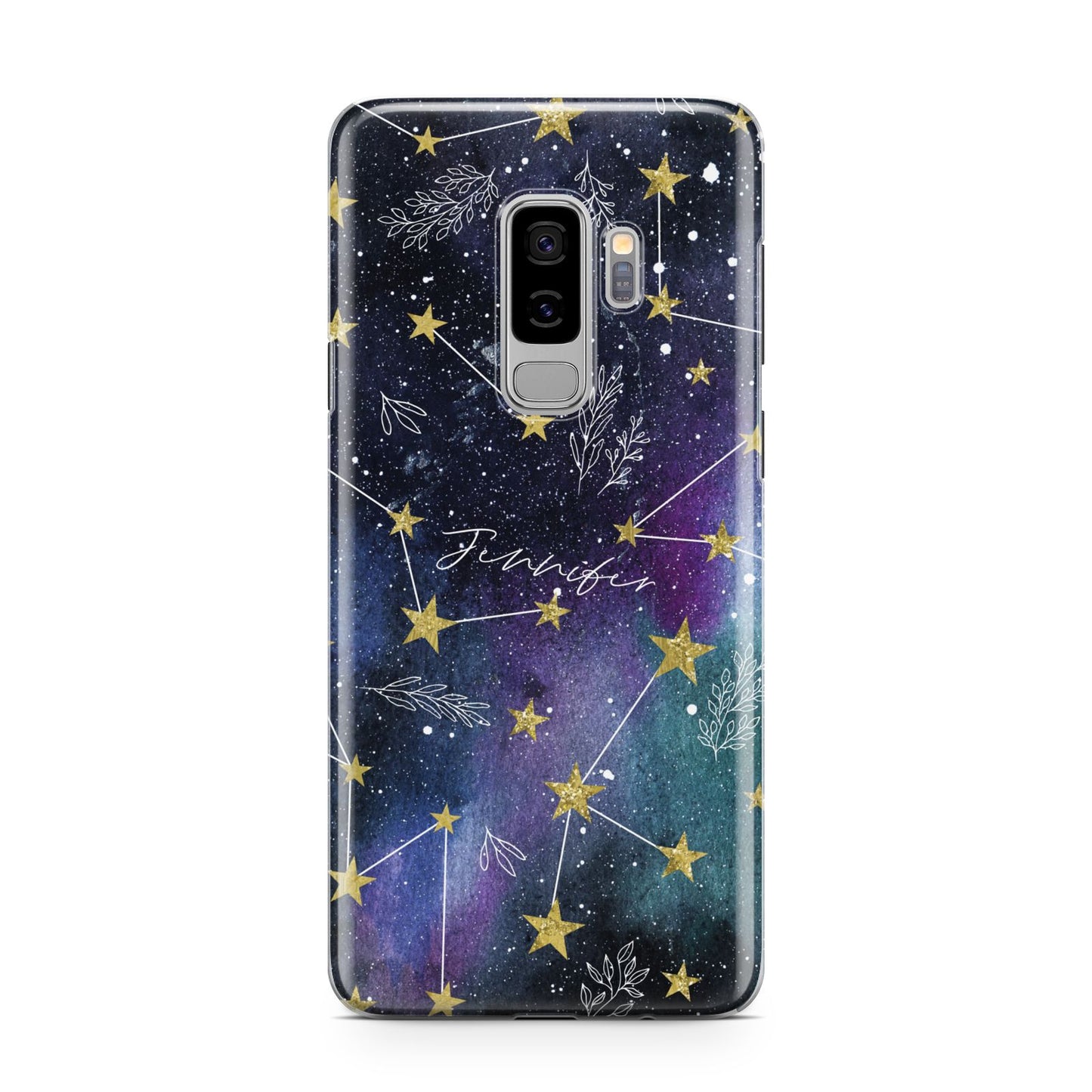 Personalised Constellation Samsung Galaxy S9 Plus Case on Silver phone