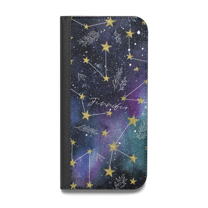 Personalised Constellation Vegan Leather Flip iPhone Case