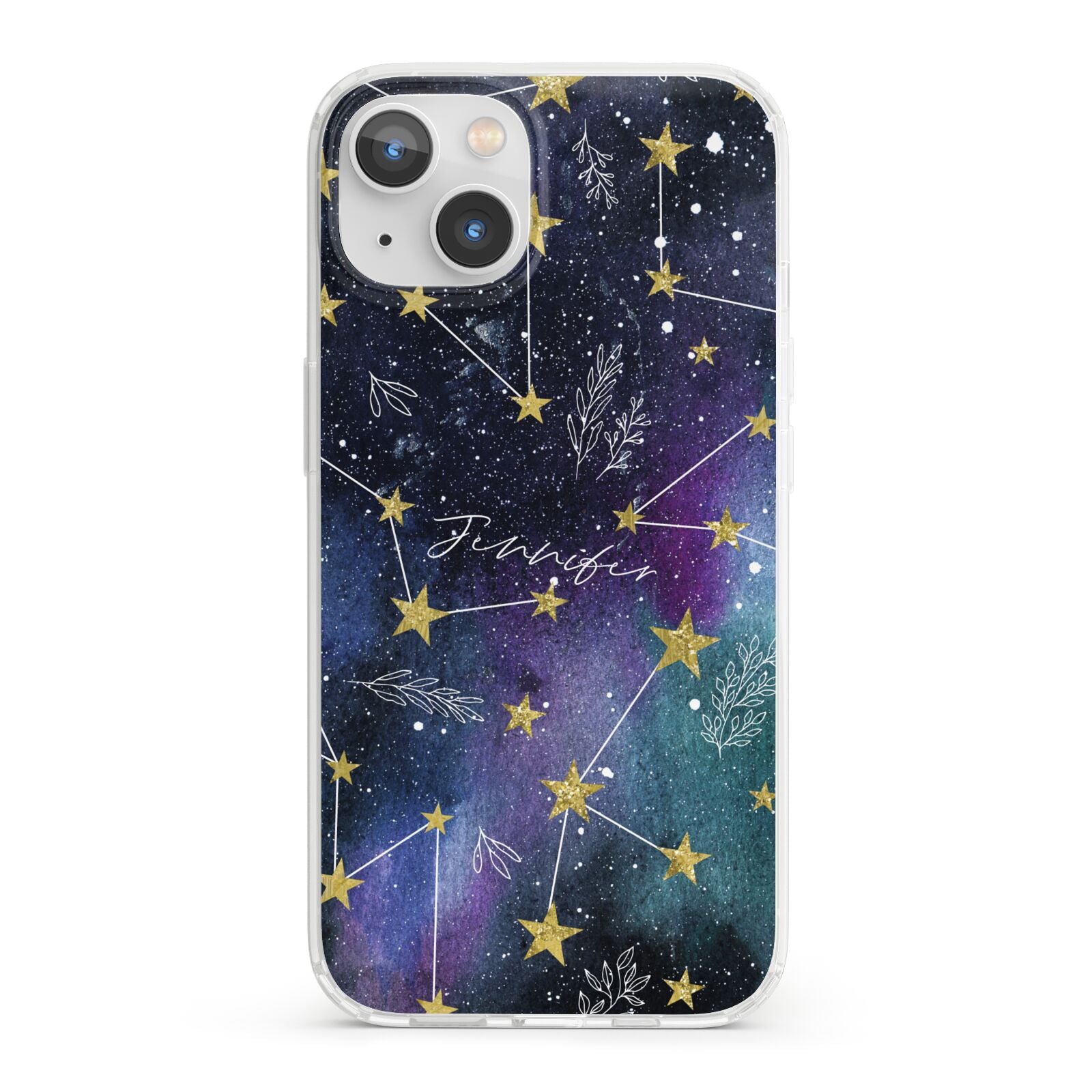 Personalised Constellation iPhone 13 Clear Bumper Case