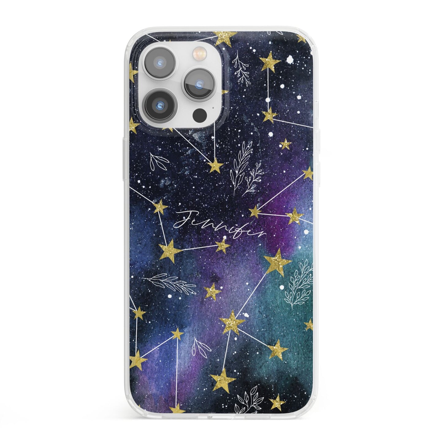Personalised Constellation iPhone 13 Pro Max Clear Bumper Case