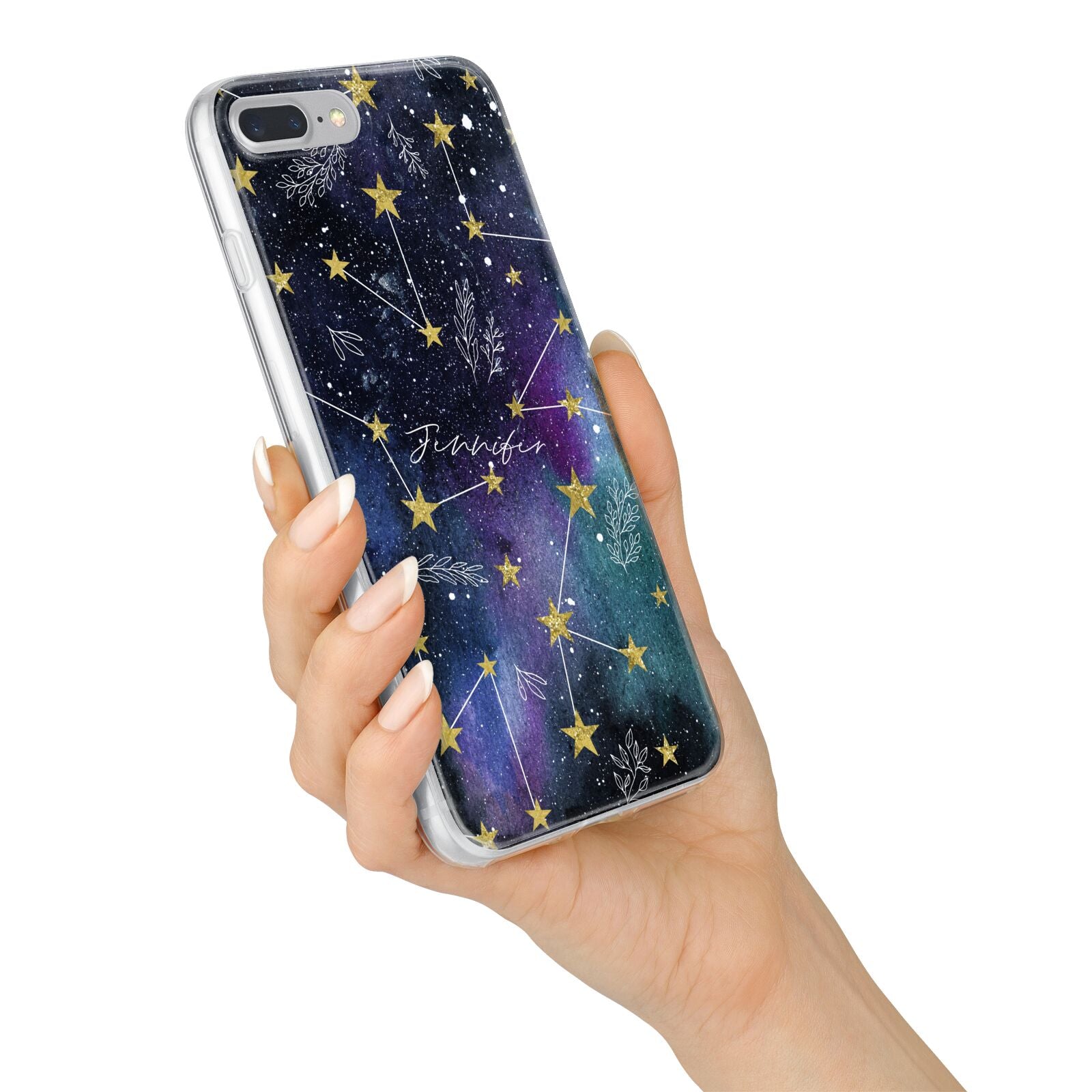 Personalised Constellation iPhone 7 Plus Bumper Case on Silver iPhone Alternative Image