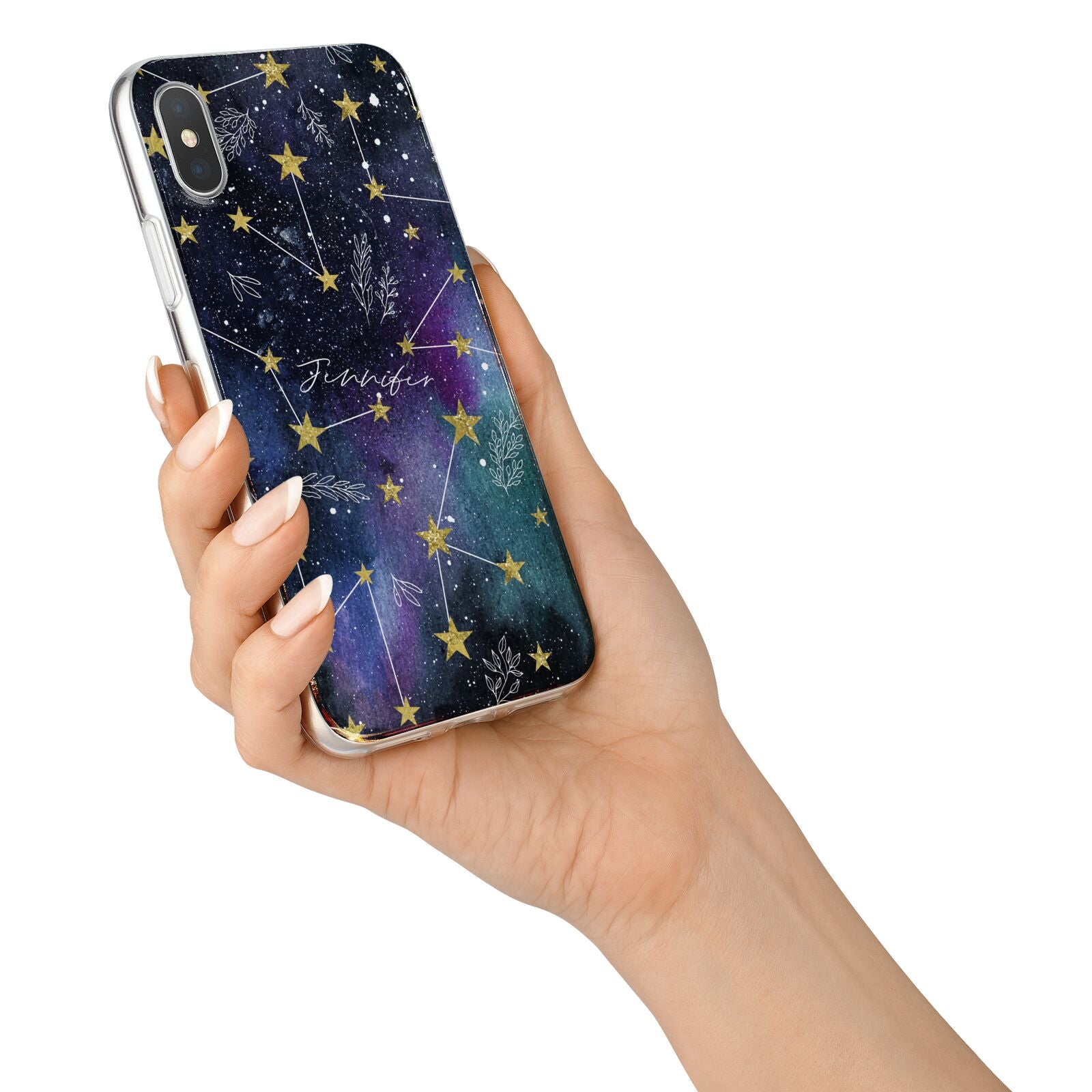 Personalised Constellation iPhone X Bumper Case on Silver iPhone Alternative Image 2