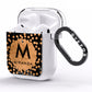 Personalised Copper Black Marble With Name AirPods Clear Case Side Image