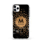 Personalised Copper Black Marble With Name Apple iPhone 11 Pro Max in Silver with White Impact Case