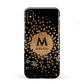 Personalised Copper Black Marble With Name Apple iPhone XS 3D Tough