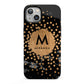 Personalised Copper Black Marble With Name iPhone 13 Full Wrap 3D Tough Case