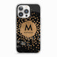 Personalised Copper Black Marble With Name iPhone 13 Pro TPU Impact Case with White Edges