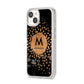 Personalised Copper Black Marble With Name iPhone 14 Clear Tough Case Starlight Angled Image