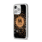 Personalised Copper Black Marble With Name iPhone 14 Pro Max Glitter Tough Case Silver Angled Image