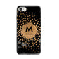 Personalised Copper Black Marble With Name iPhone 8 Bumper Case on Silver iPhone