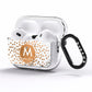 Personalised Copper Confetti Marble Name AirPods Pro Clear Case Side Image