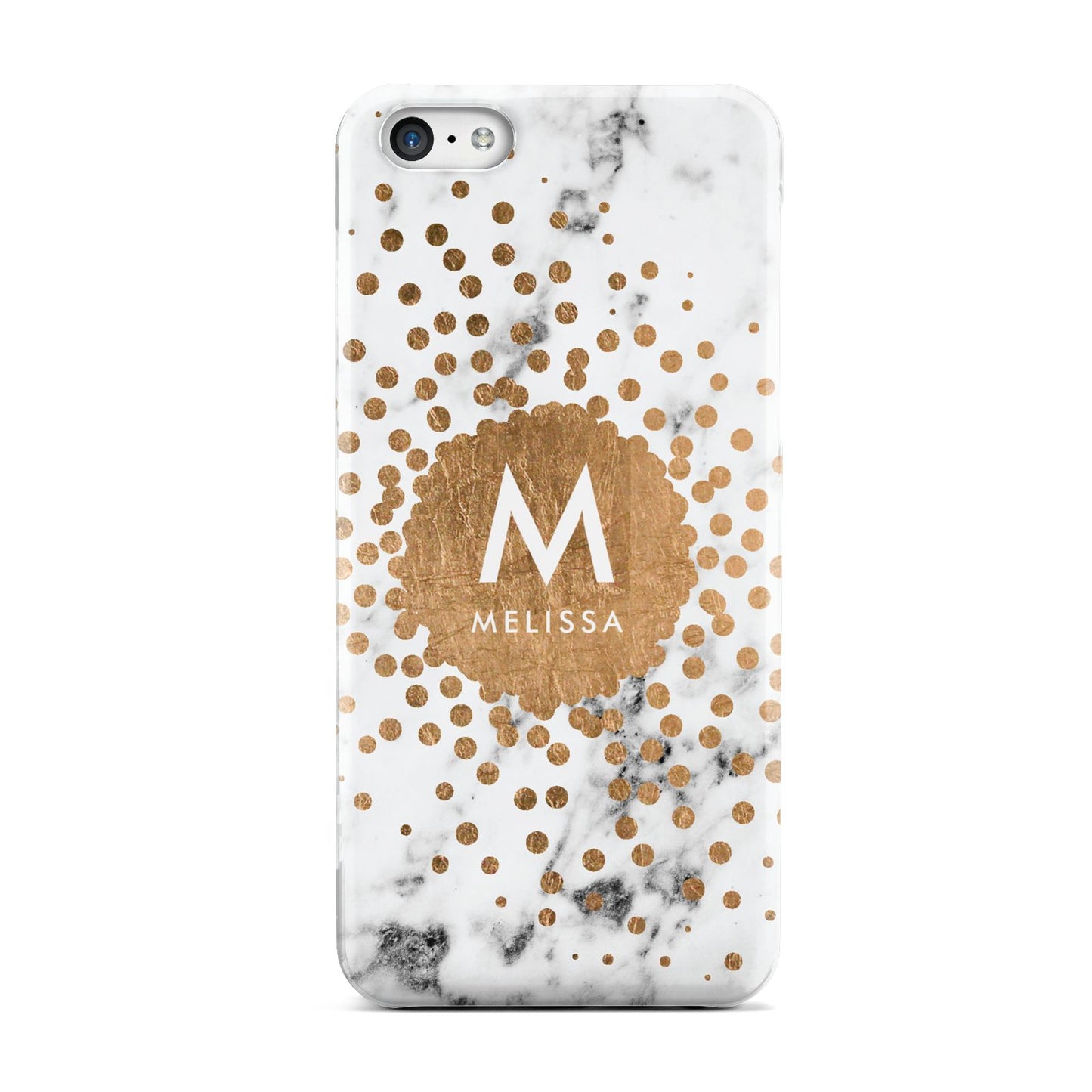 Personalised Copper Confetti Marble Name Apple iPhone 5c Case