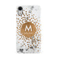 Personalised Copper Confetti Marble Name Apple iPhone XR White 3D Snap Case