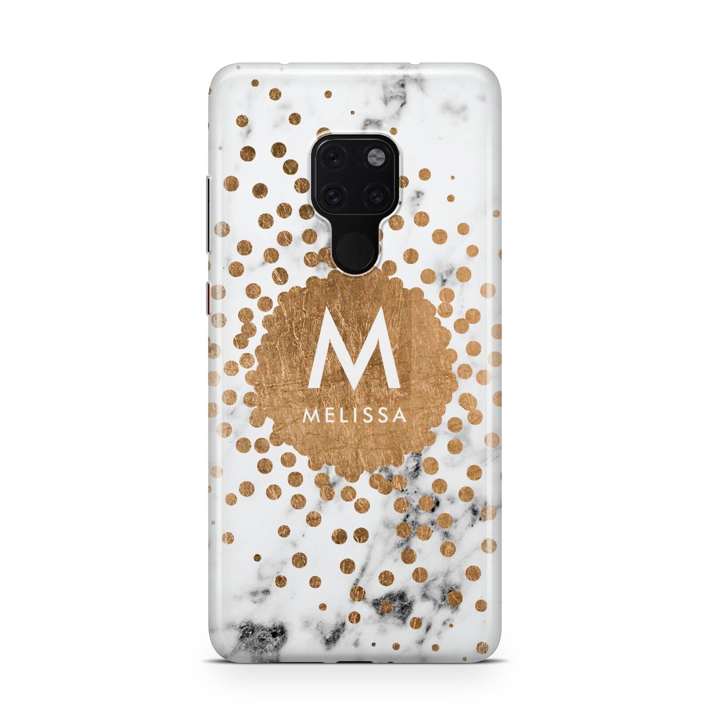 Personalised Copper Confetti Marble Name Huawei Mate 20 Phone Case