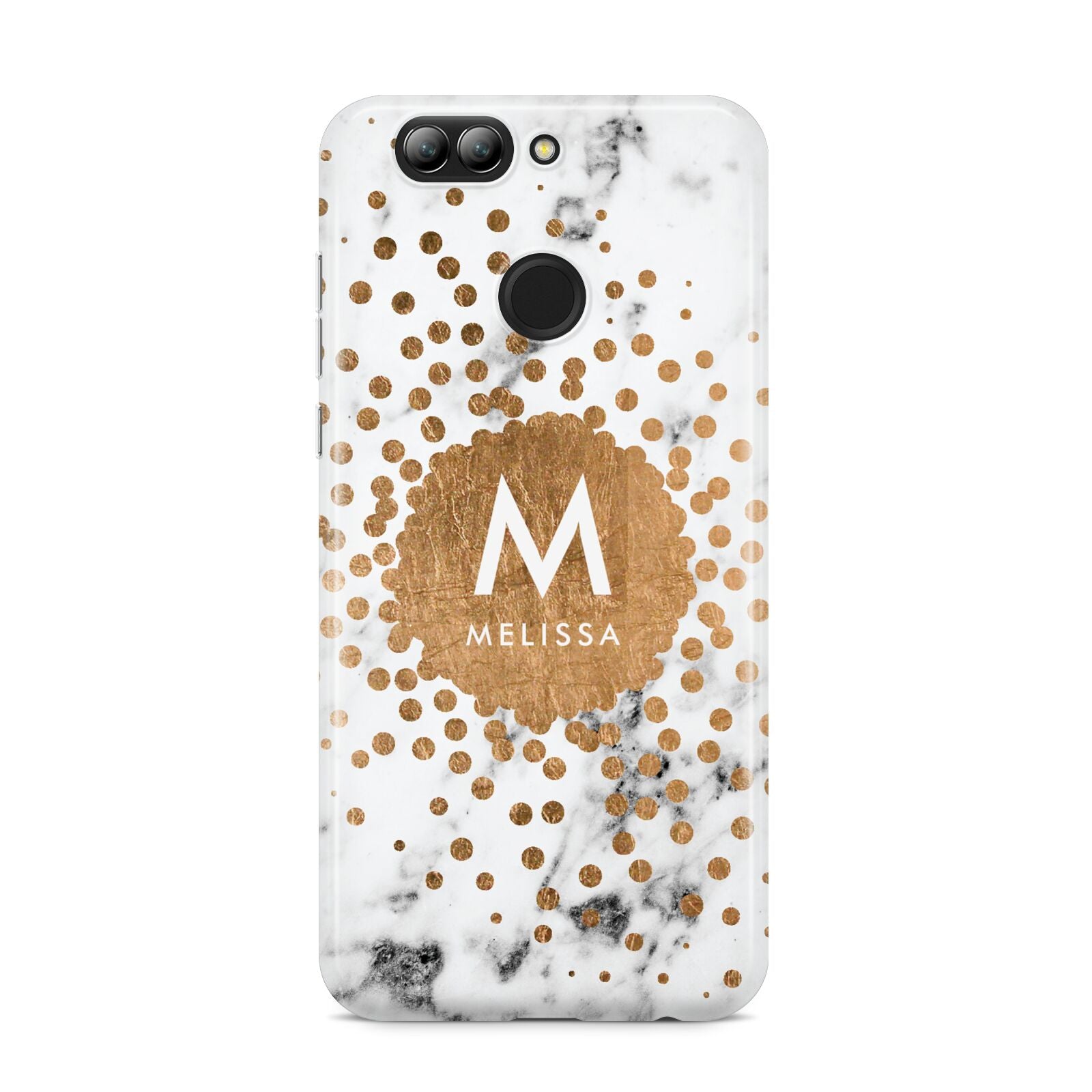 Personalised Copper Confetti Marble Name Huawei Nova 2s Phone Case