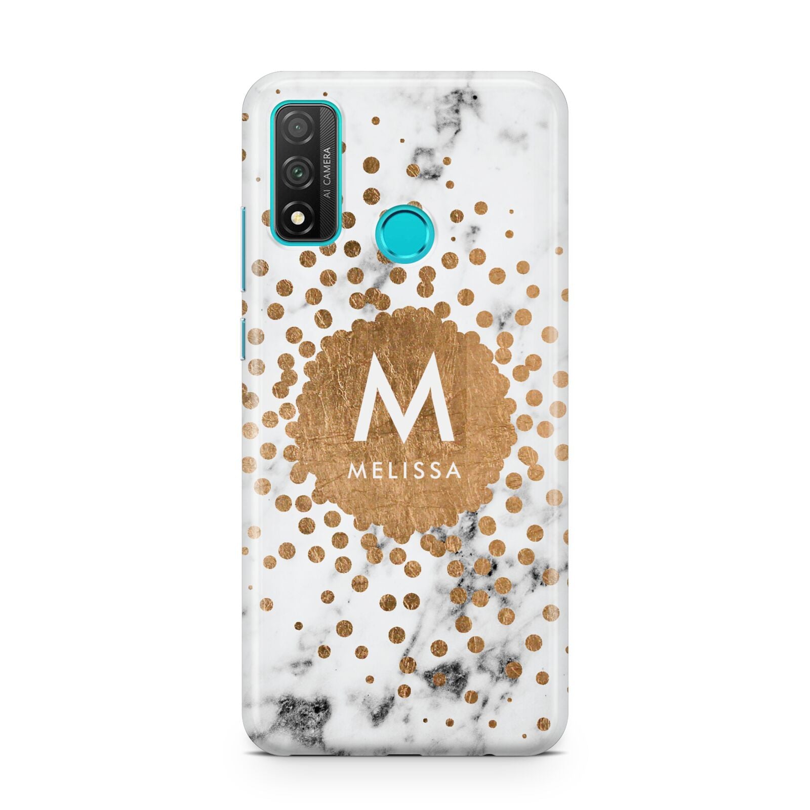 Personalised Copper Confetti Marble Name Huawei P Smart 2020