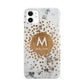 Personalised Copper Confetti Marble Name iPhone 11 3D Snap Case