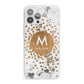 Personalised Copper Confetti Marble Name iPhone 13 Pro Max Clear Bumper Case