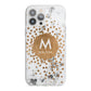 Personalised Copper Confetti Marble Name iPhone 13 Pro Max TPU Impact Case with White Edges