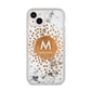 Personalised Copper Confetti Marble Name iPhone 14 Plus Clear Tough Case Starlight