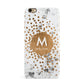 Personalised Copper Confetti Marble Name iPhone 6 Plus 3D Snap Case on Gold Phone