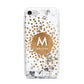 Personalised Copper Confetti Marble Name iPhone 7 Bumper Case on Silver iPhone
