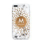 Personalised Copper Confetti Marble Name iPhone 7 Plus Bumper Case on Silver iPhone