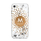 Personalised Copper Confetti Marble Name iPhone 8 Bumper Case on Silver iPhone