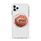 Personalised Copper Effect Custom Initials Apple iPhone 11 Pro Max in Silver with White Impact Case